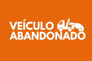 ícone de carro sendo guinchado e o nome: veículo abandonado