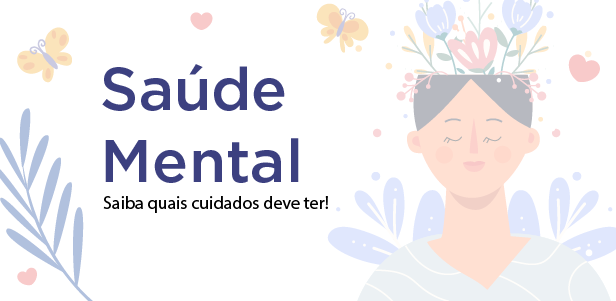 A imagem possui um fundo branco com uma ilustração de plantas e uma mulher com flores ao redor. Ao centro, o texto 