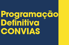 A imagem é dividida verticalmente. À esquerda, em um fundo azul escuro, está escrito 